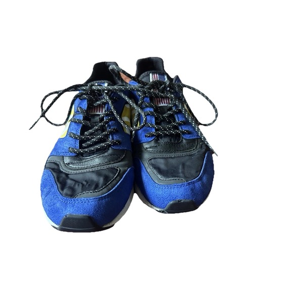 POLO Ralph Lauren Train 100-SK-ATH Sneakers Shoes Men 8 D Blue Red Yellow - Picture 2 of 8